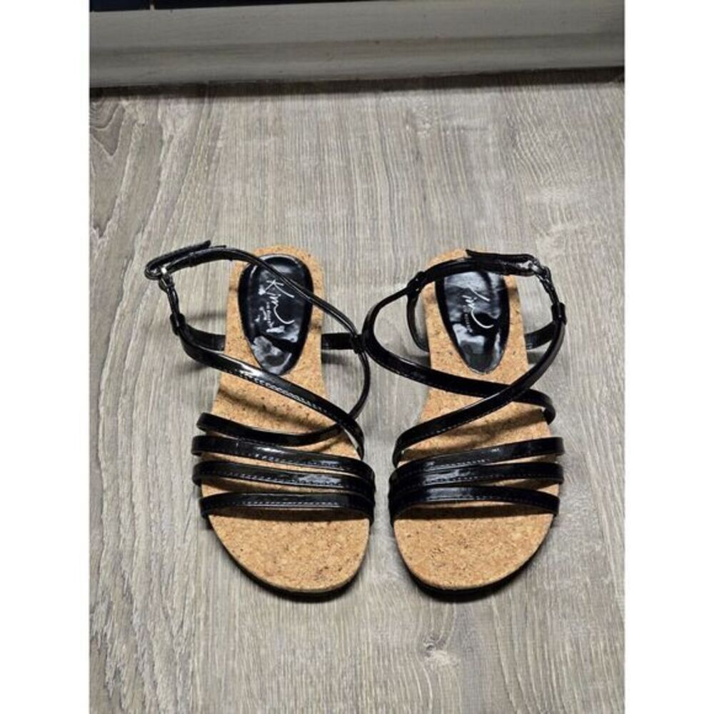 Kim Rogers DYNA Women's Black Strappy Sandals Size 7.5M